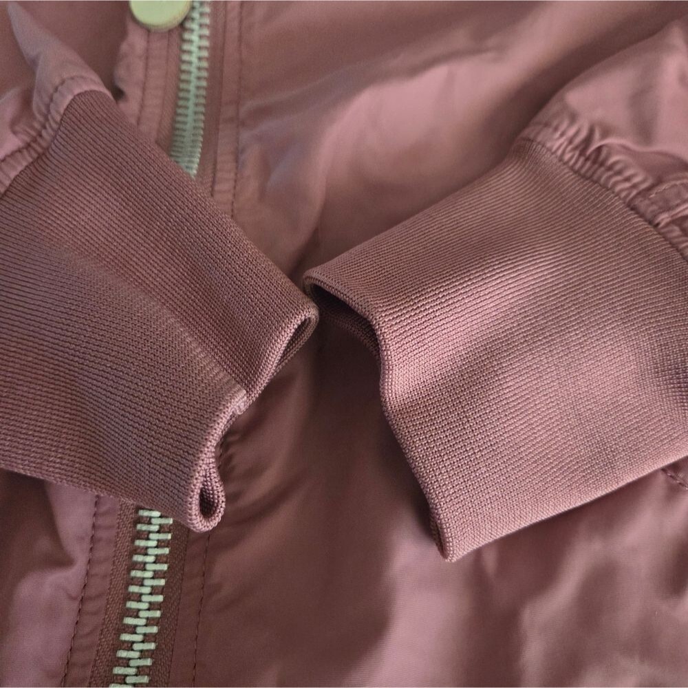 Alpha Industries Dusty Pink Nylon Flight Bomber Jacket Utility Medium - Picture 5 of 15